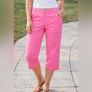 Lily Pulitzer Palm Beach Fit Pink Chino Capri Golf Pants Women’s 4